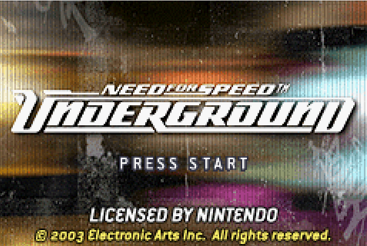 Need For Speed Underground Title Screen